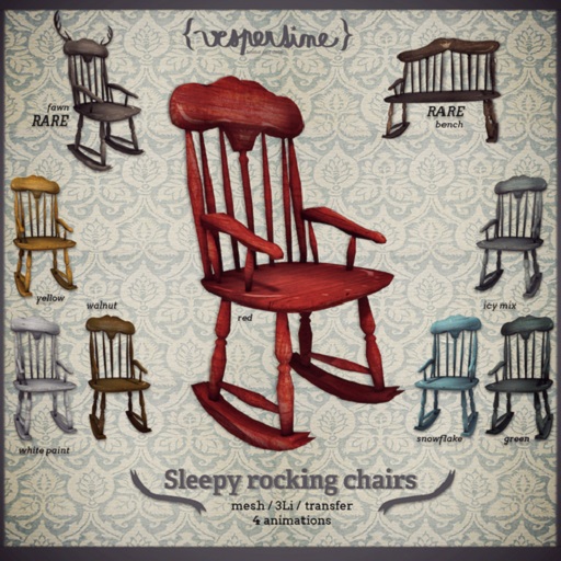 {vespertine- sleepy rocking chair./ fawn } Rare