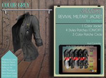 Addams - Military Jacket - Revival #Grey