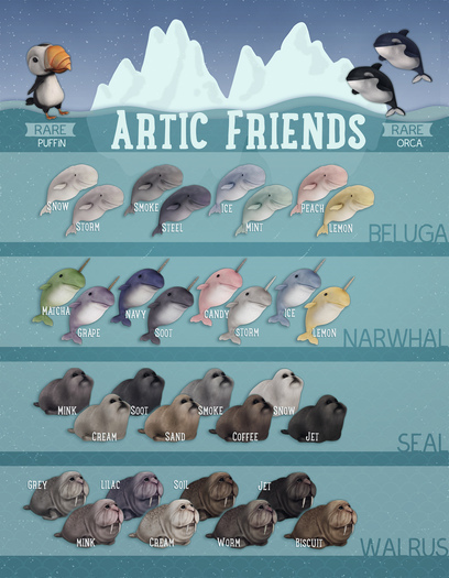 ::BB:: Arctic Friends Orca (NAVY) RARE
