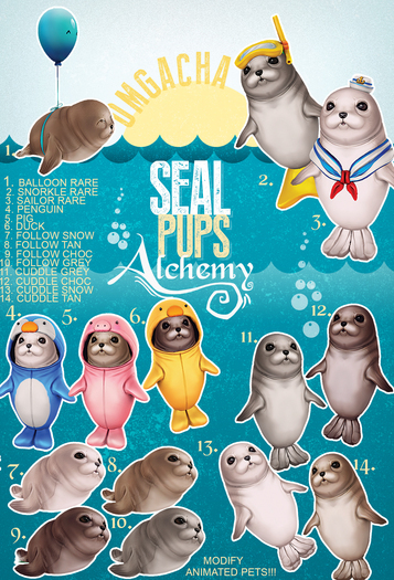 Alchemy -  Seal Pups - Balloon ! [box] RARE