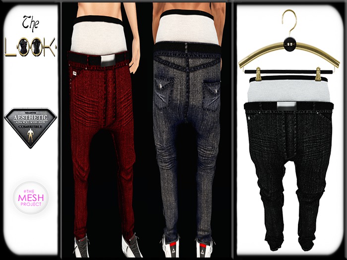! [L] ! Fitted Jeans Black