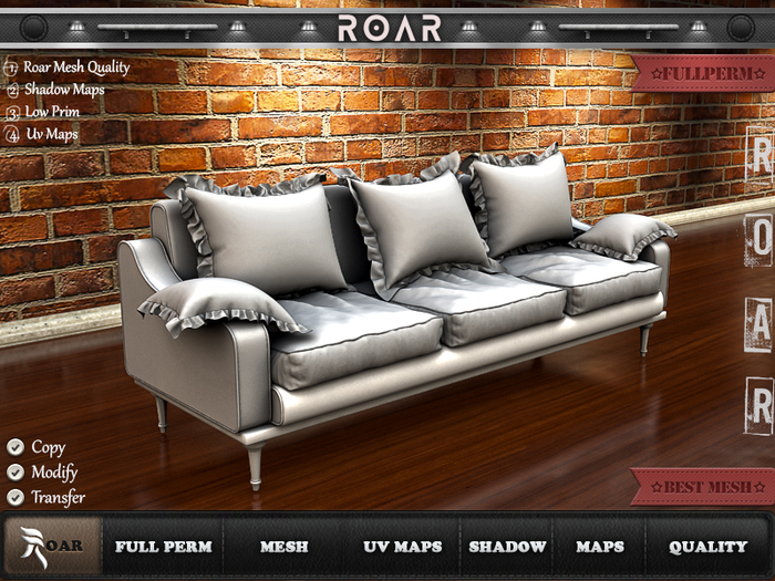 {::ROAR::} Full Perm Mesh Wonderful Pleated Flange Soft Seat