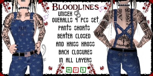 (BL) Stars Denim Overalls