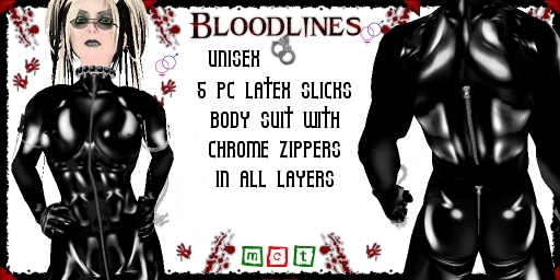 (BL) Latex Slick Body Suit