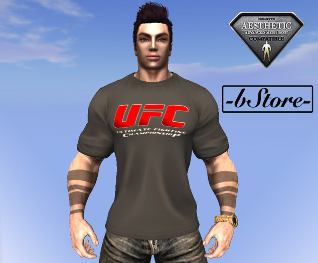 -bStore- Aesthetic T-Shirt UFC Grey