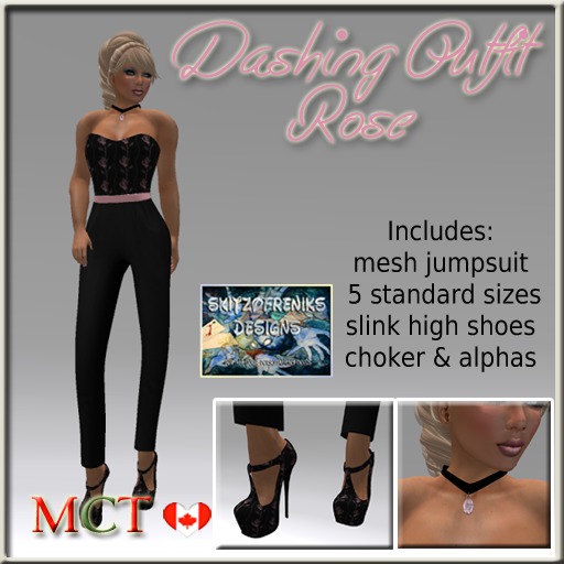 Dashing Jumpsuit Rose *mesh