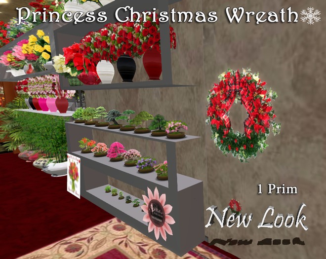 Princess Christmas Wreath - Animated Texture V2 - 1 Prim