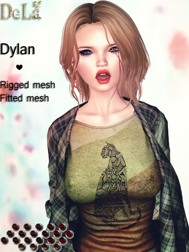 =DeLa*= Mesh Hair "Marinel" Orange Browns