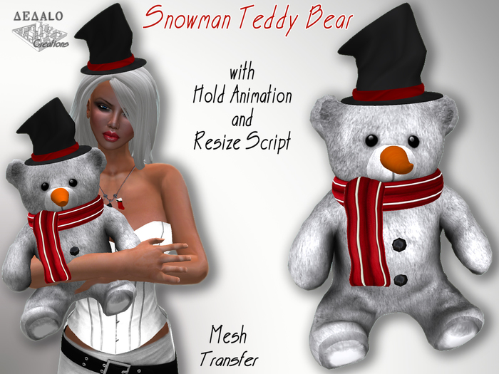 Snowman Teddy Bear  * SPECIAL PRICE Merry Christmas Promo *
