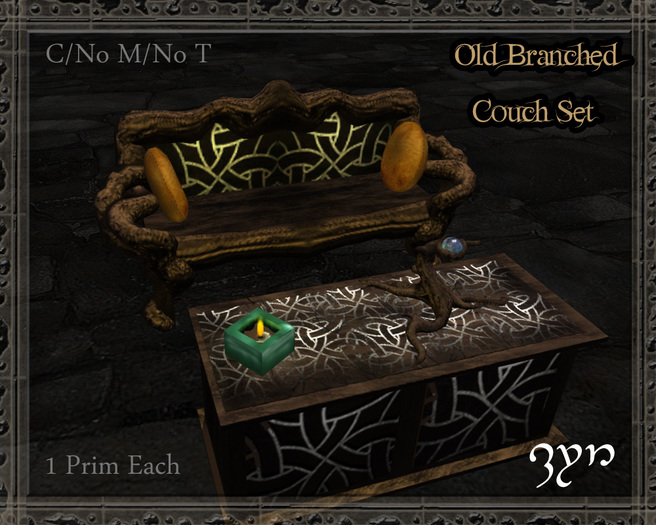 Zyn ~ Old Branched Couch Set