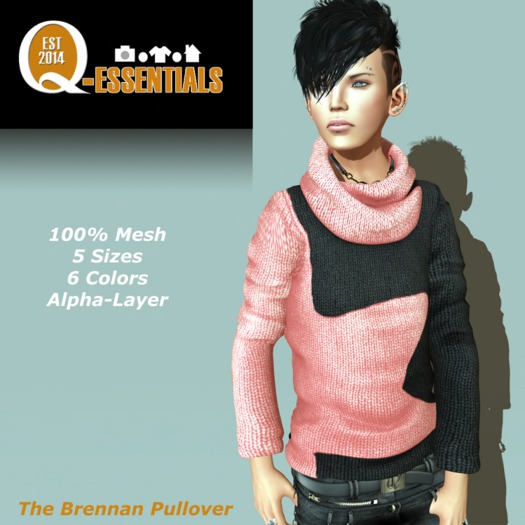 {Q-Essentials} Men's Salmon Brennan Pullover