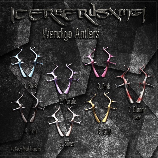 [CX] Wendigo Antlers (Pink) WEAR