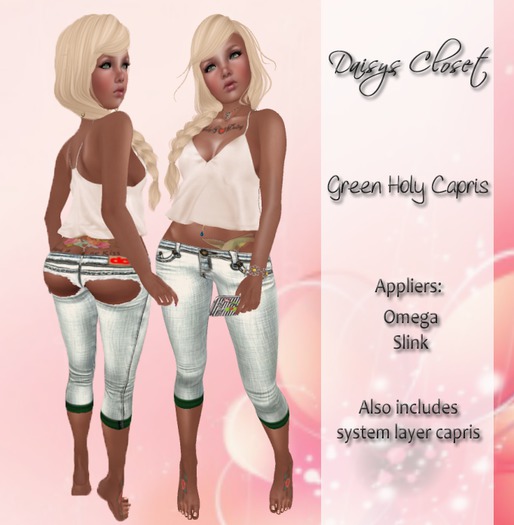 *DC - Green Holy Capris Boxed*