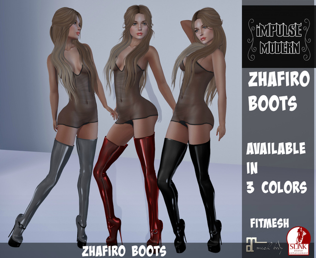 :: Impulse Modern::  Boots zhafiro  red latex