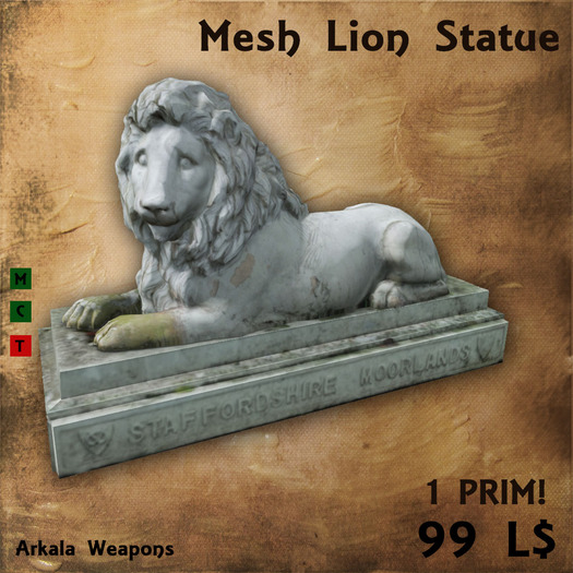 Lion Statue Mesh - Only 1 Prim!