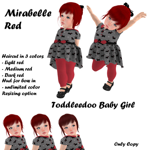 Toddleedoo Hair Mirabelle Red