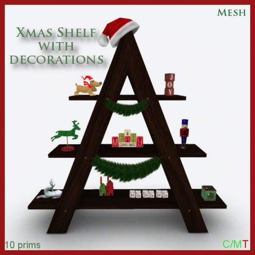 Xmas Shelf with decorations Boxed