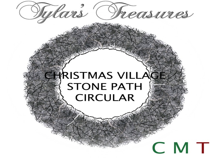 .:TT:.  CHRISTMAS VILLAGE STONE PATH CIRCULAR BOXED