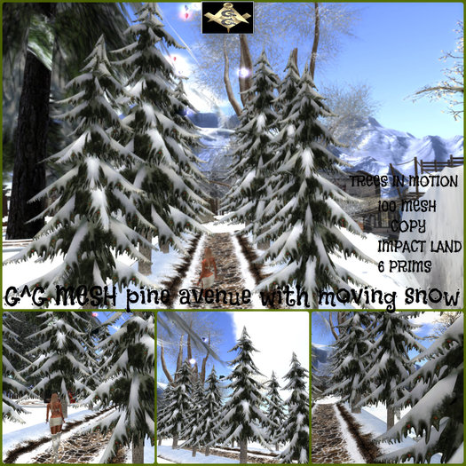 G^G MESH pine avenue with moving snow