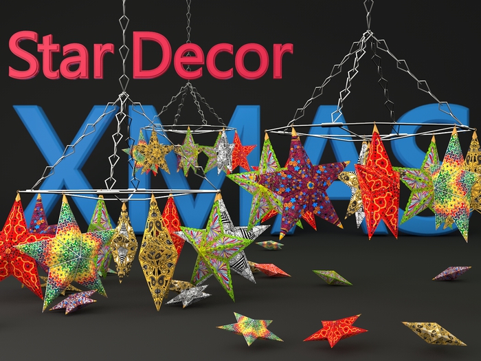 MADRAS Christmas Hanging Star Decor 