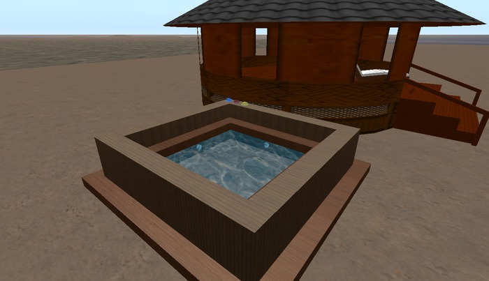 steaming hot tub