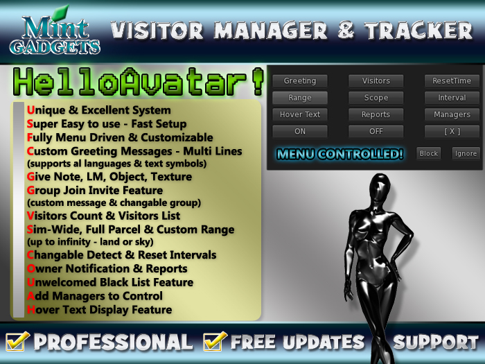 HelloAvatar  Visitors Manager/Tracker & Greeter -  Robot