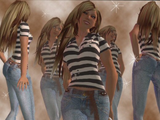Striped Polo & Jeans