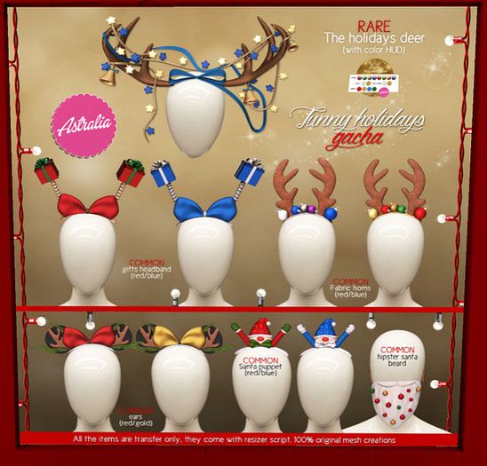 Astralia - Funny holidays gacha (santa puppet blue)