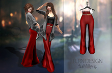 Milly Palazzo Pants Red