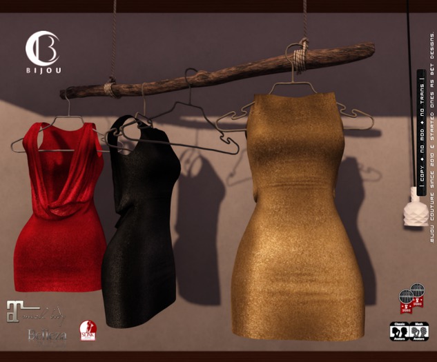 .BC || NIKKIE [open Dress] > GOLD < For.. Maitreya|Slink|Classic|Fitmesh & More!