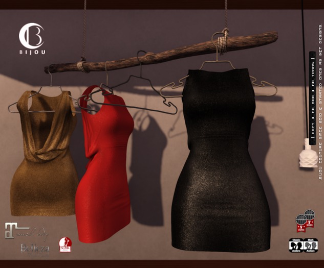 .BC || NIKKIE [open Dress] > BLACK < For.. Maitreya|Slink|Classic|Fitmesh & More!