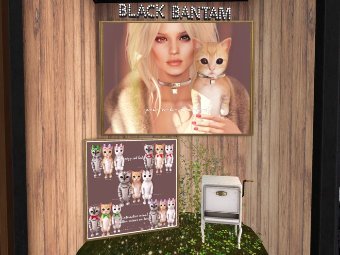 [Black Bantam] Standing Little Kitten - Egyptian Mau F Her RARE