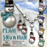 EarthStones Pearl Snowman Jewelry Set (wear to open)