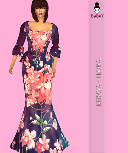 {B}FLORA KEBAYA - PURPLE*