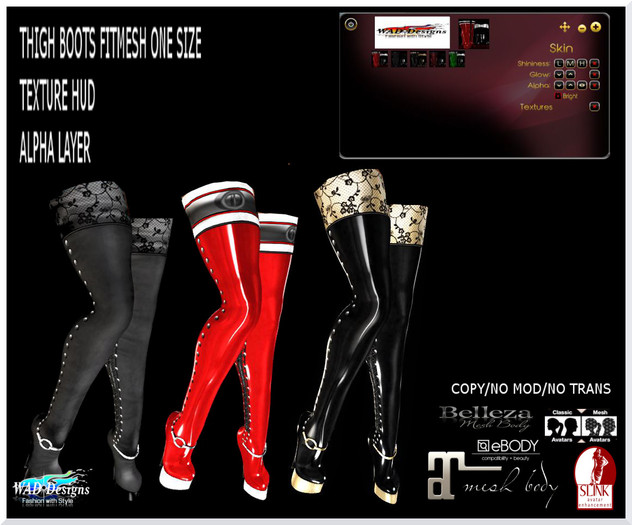 LATEX BOOTS FITMESH
