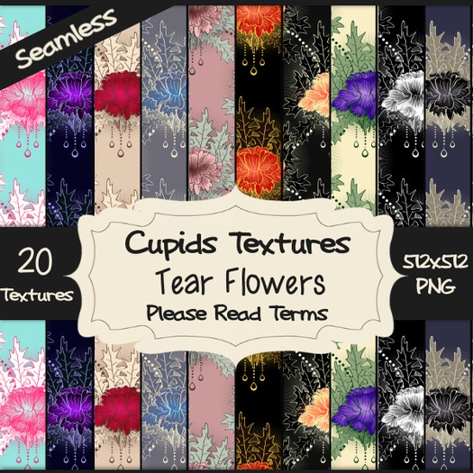 *Cupids Textures * 20 TEAR FLOWERS