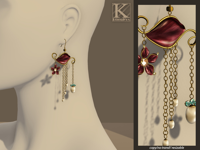 (Kunglers) Josephine earrings - Plum