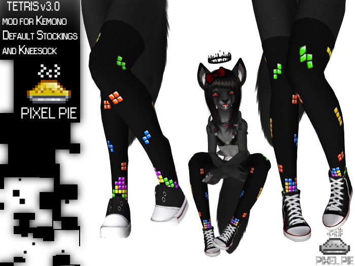 PIXEL PIE - Tetris Mod for Kemono Kneesocks and Stockings.