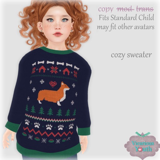 {V*Y} Cozy Sweater - Corgi
