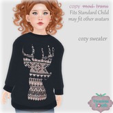 {V*Y} Cozy Sweater - Fair Isle Deer