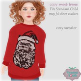{V*Y} Cozy Sweater - Santa Cat