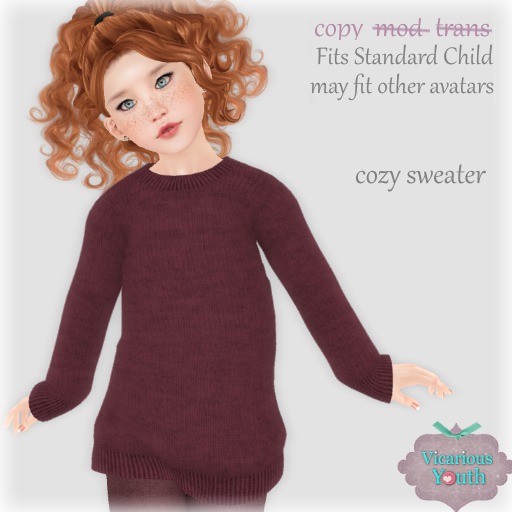 {V*Y} Cozy Sweater - Berry