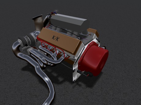 Second Life Marketplace - KK/BCC BB twin turbo pro mod motor mesh