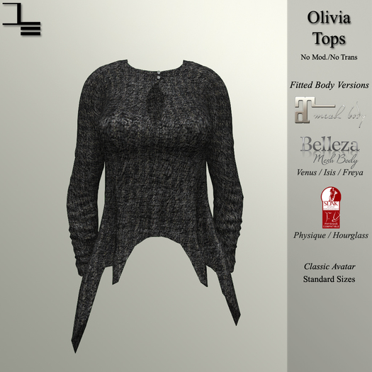 DE Designs - Olivia Top - Black Sweater
