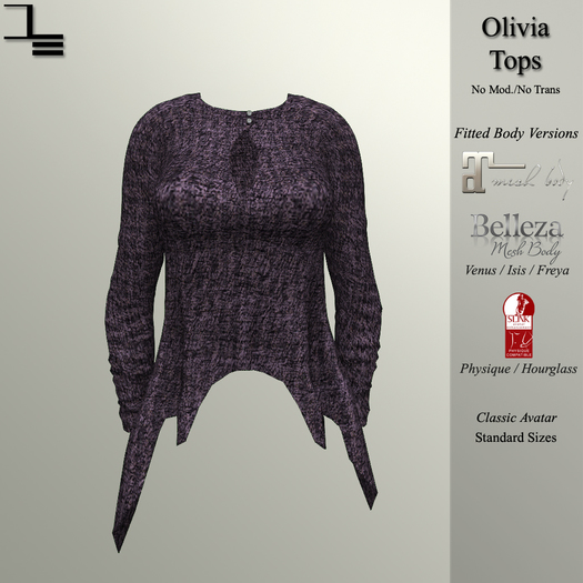 DE Designs - Olivia Top - Orchid Sweater