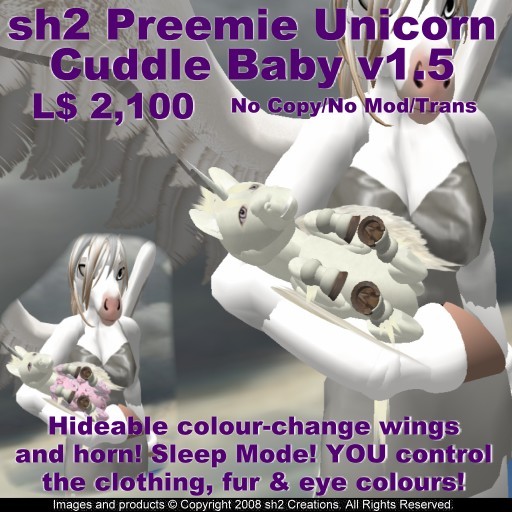 sh2 Preemie Unicorn Cuddle Baby v1.6