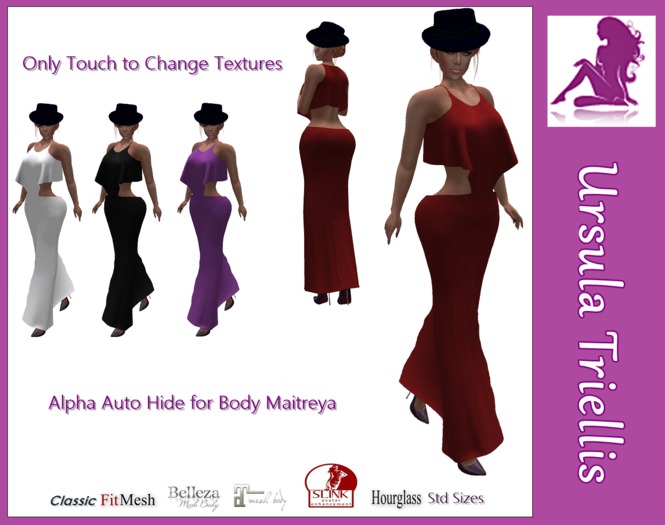 0004753  Cruz Maxi Dress Jersey (Touch Texture)