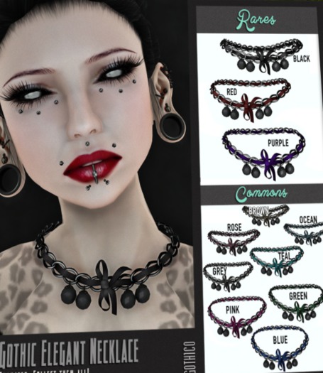Goth1c0: Gothic elegant necklace - Purple RARE