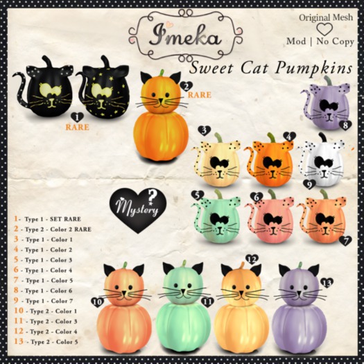{Imeka} Sweet Cat Pumpkins - Type 2 - Color 3