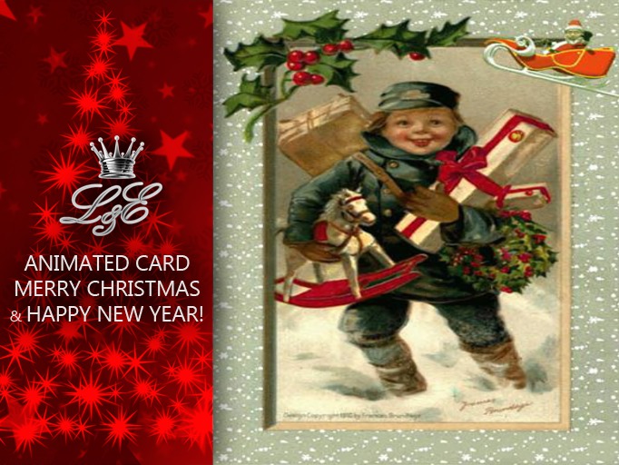 L&E - Gif postcard Happy New Year and Merry Christmas 2